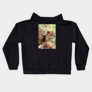 The family - Cavalier and Lion Kids Hoodie